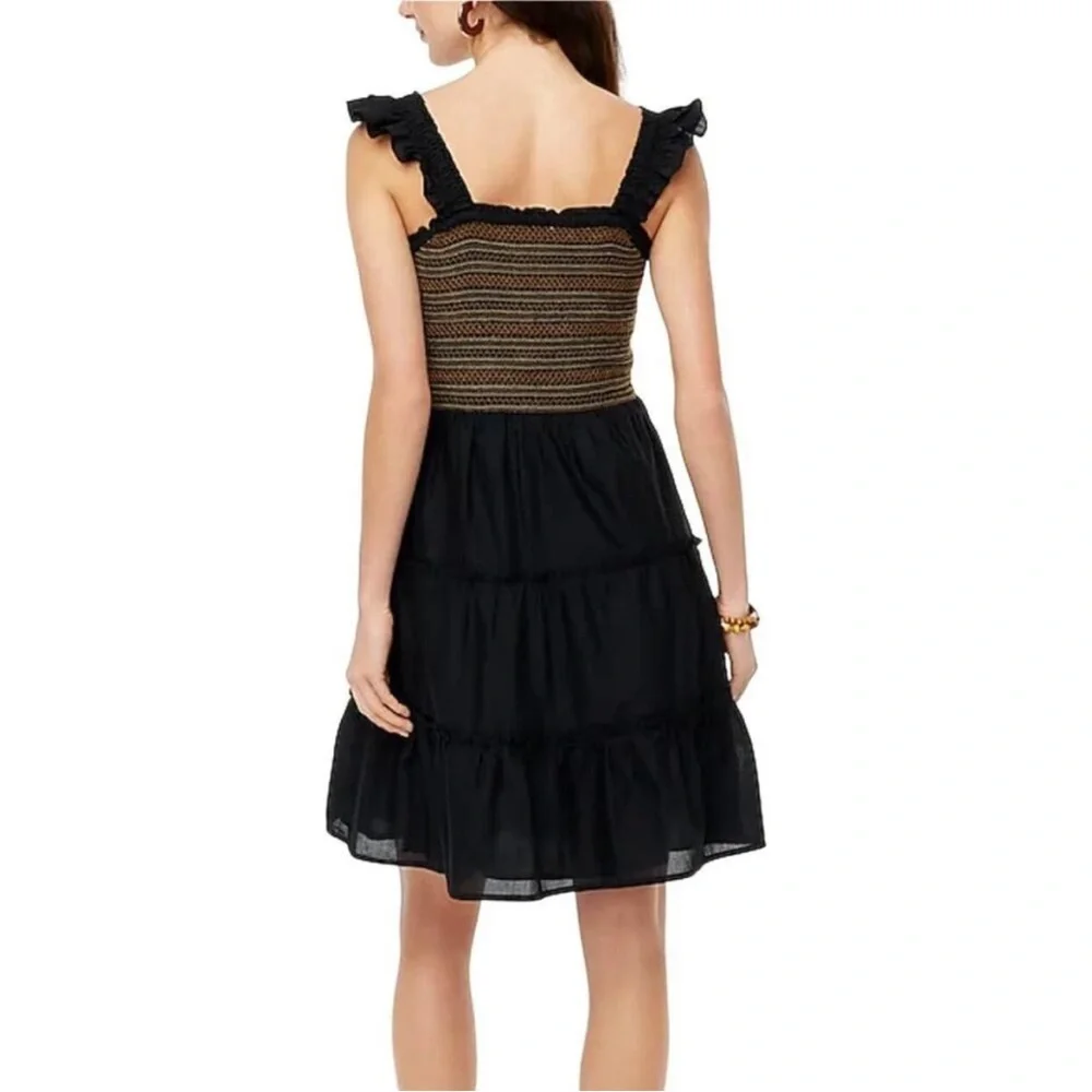 NWT J. Crew Factory Smocked Tiered Mini Dress Size PM Petite - Picture 2 of 12